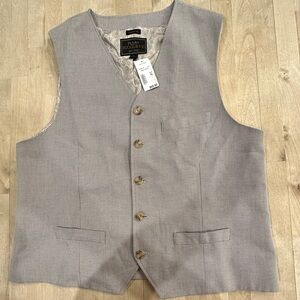 Jos. A. Bank Light Gray Button-Up Vest